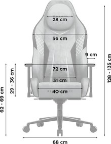 Ultra Gravity, Game szék, ergonomikus, velúr, szürke