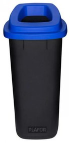 Plafor Sort szelektív hulladékgyűjtő, szemetes 90L fekete/kék