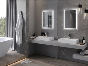 Mexen Zusa 50 x 70 cm-es, LED 6000K, páramentes fürdőszobai tükör - 9808-050-070-611-00