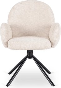 Forgószék bézs bouclé kárpittal – MUSSO