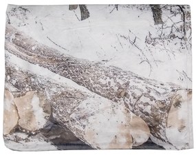 Takaró szarvas havas tájon poliészter 130x170 cm