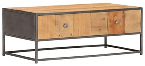 Tömör újrahasznosított fa dohányzóasztal 90 x 50 x 35 cm