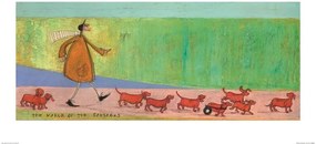 Művészeti nyomat Sam Toft - The March of the Sausages