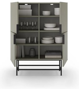 Zöldesszürke szekrény 100x128 cm Eldia – Marckeric