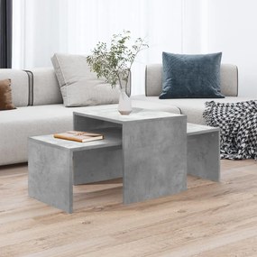 Betonszürke szerelt fa dohányzóasztal szett 100 x 48 x 40 cm