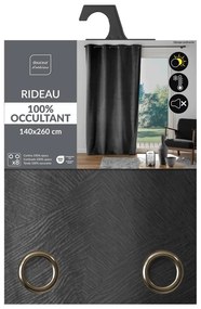 Antracitszürke bársony függöny 140x260 cm Olympe – douceur d'intérieur