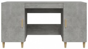 betonszürke szerelt fa íróasztal 140 x 50 x 75 cm