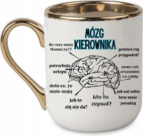 Elegáns bögre „a vezető agya” felirattal Ajándék Munka 330 Fehér