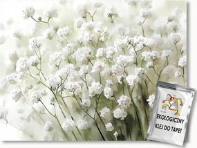 Fotótapéta Flizelina Természet Kert Fehér Virágok Gipszkarton 416x254 ragasztó