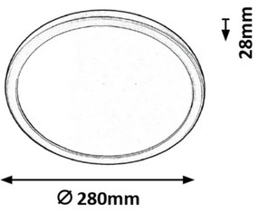 Rabalux 3358 - LED fürdőszobai mennyezeti lámpatest LAMBERT LED/15W/230V IP44