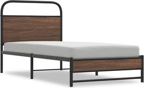 vidaXL ágykeret matrac nélkül 107x203 cm barna tölgyfa műfa