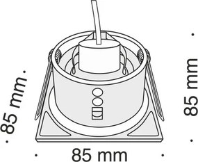 Maytoni ZOOM DL033-2-01W Beépíthető spotlámpa 1x50W/GU10 IP65