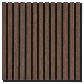 Akusztikus panel, fa furnér, dió, dió hatású 52x52x2,2 cm