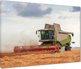Vászonkép 80x60 Kombájn a gabonamezőn