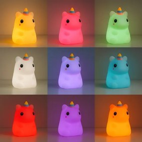 LED RGBW, fényerőszabályozható, újratölthető gyermek éjszakai lámpa UNICORN LED/1W/5V 1200 mAh