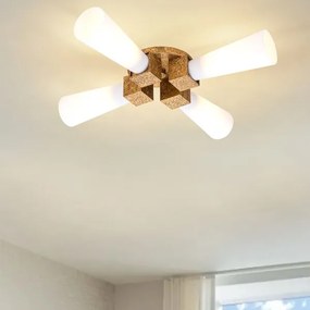 Elstead KRISTY-4P-DG-OPAL - KRISTY rúddal szerelt csillár 4xE27/40W/230V rézszínű