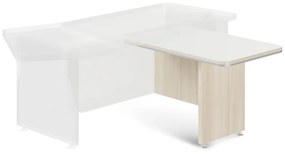 TopOffice Premium tárgyaló elem asztal alatt 106,3 x 70 cm, világos akác / fehér