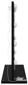 LED világítással rendelkező sminktükör fekete tölgy 60x55x18 cm