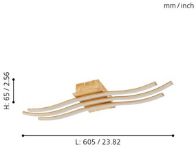 Eglo 97743 - LED Csillár MIRAFLORES 3xLED/8,6W/230V