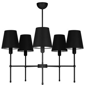 Rudas csillár MADELA 5xE14/40W/230V fekete