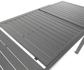 Mirolo kerti asztal, 160–240 × 89 cm, fekete