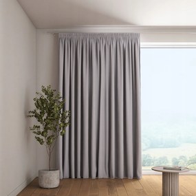 Függöny ráncoló szalaggal 1 db 130x245cm szürke