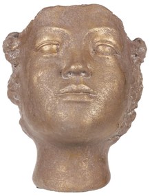 Beton kerti edény, fej, réz, átmérő 14 cm, 18 x 14x 19 cm