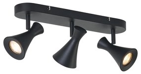 Modern mennyezeti spotlámpa fekete 3-lámpás állítható - Triangle