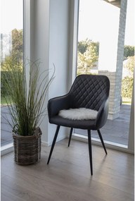 Báránybőr, műbőr, ülőpárna Ø35 cm, Fehér Színű