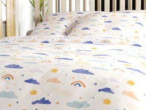 Renforcé CLOUDIRO színes krepp kiságy ágynemű Ágyneműhuzat mérete: 45 x 65 cm | 90 x 140 cm