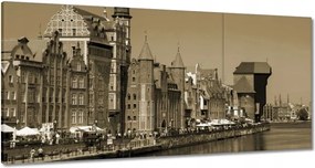 Festmények 120x60 Gdańsk szépia bronz