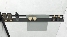 Zuhanyfal Rea Aero Black Mat 90 + hanger EVO