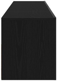 TV Szekrény LED világítással Fekete Tölgy 120x35x40 cm Szerelt Fa