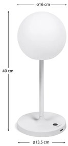 USB LED hordozható dimmelhető kültéri lámpa távirányítóval ø 16 cm Dinesh – Kave Home