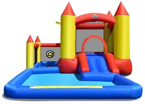 Kastély formájú felfújható vízipark