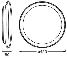 Ledvance - LED Mennyezeti lámpa ORBIS PEDERSON LED/24W/230V átm. 45 cm fekete