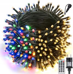 Joomer KarĂĄcsonyfa LĂĄmpĂĄk 20m 200 Rgb Meleg fehĂ©r TöbbszĂnƱ +TĂĄvirĂĄnyĂtĂł R1