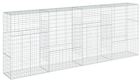 horganyzott vas gabion kosár fedéllel 400 x 50 x 150 cm