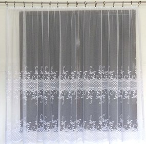 Mg Függöny jacquard 4559 Fehér 340X160cm Kész G Szalaggal