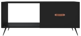 Fekete szerelt fa dohányzóasztal 90 x 50 x 40 cm