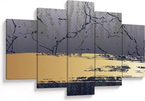 Kép - Kék és arany absztrakció N⁰1 (150x105 cm)