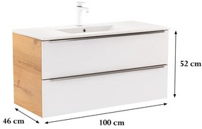 Vario Trim 100 alsó szekrény mosdóval