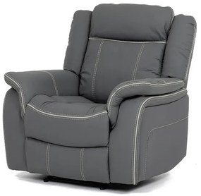 Elektromos vezérlésű szürke ökobőr dönthető fotel. TV-4119 GREY