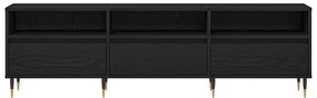 TV Szekrény Fekete Tölgy 150x30x44,5 cm Mérnöki Fa