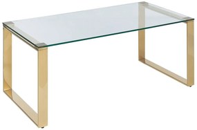 Arany üveg dohányzóasztal 100 x 50 cm TILON Beliani