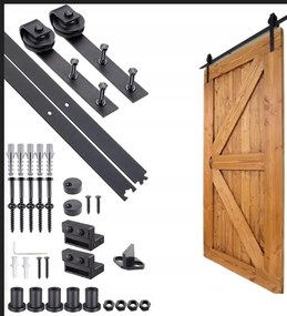 Tolóajtó Rendszer Szett Loft Sín Barn Door 2 M