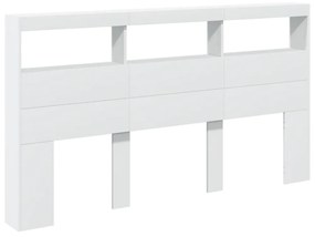 fehér áthidalószekrény LED-világítással 180 x 17 x 102 cm
