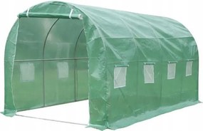 Kerti fĂłliaalagĂșt 8 ablakkal Ă©s szĂșnyoghĂĄlĂłval zöld 4x2,5x2m