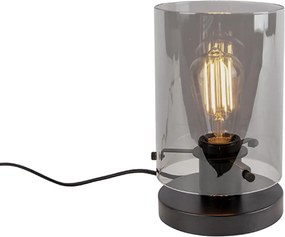 Design asztali lámpa fekete füstüveggel - Dome