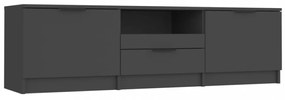 fekete szerelt fa TV-szekrény 140x35x40 cm